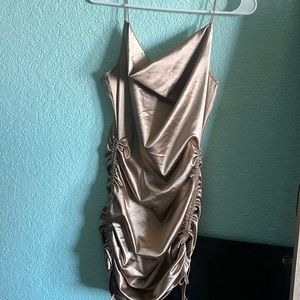 H&M gold mini dress